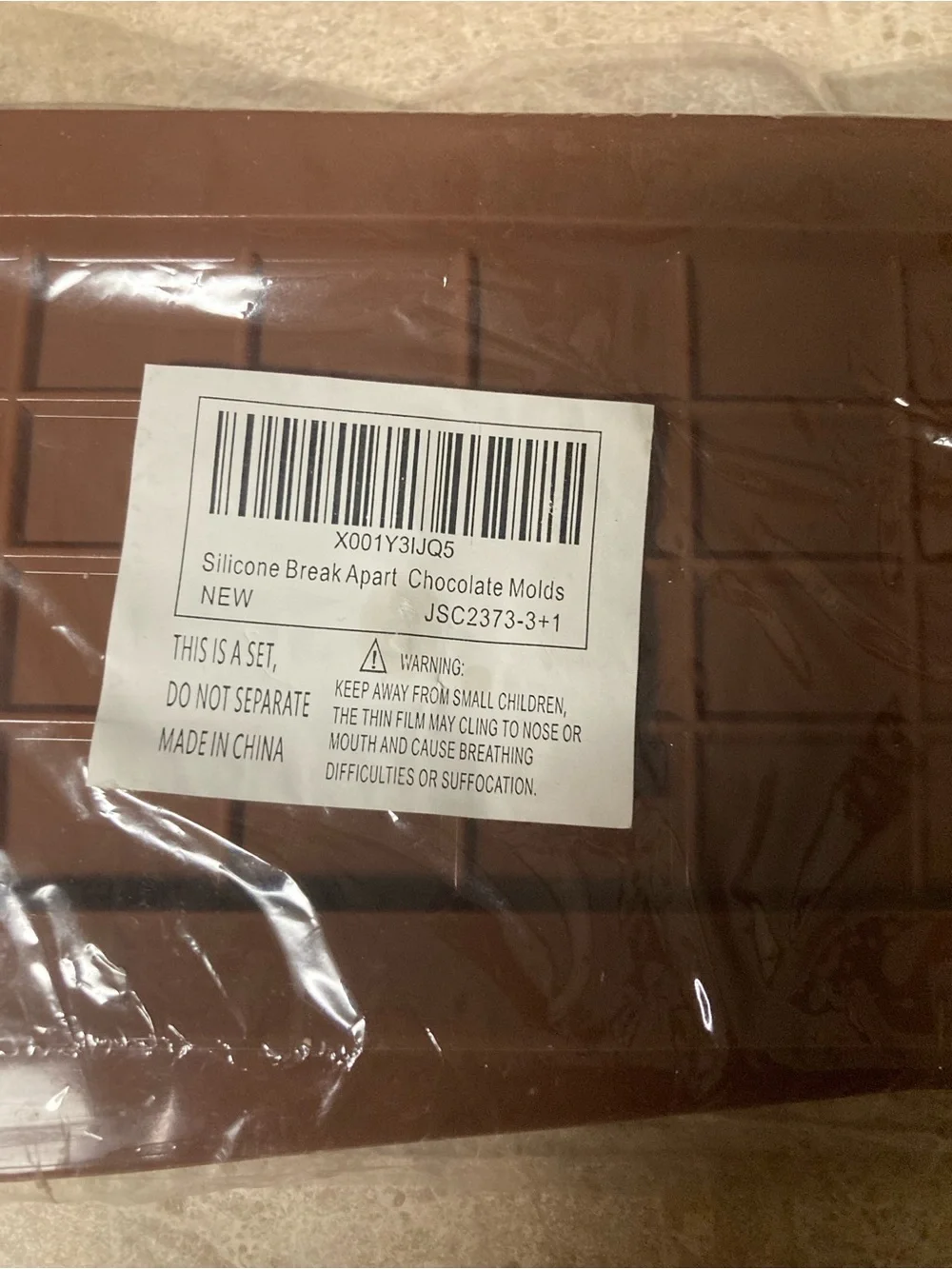 Silicone Brown Chocolate Mold Set - set of 4